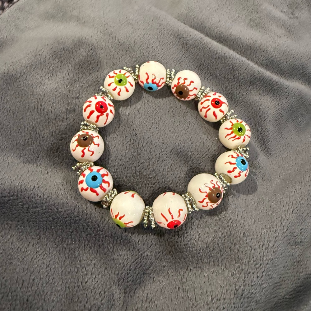 Colorful Eyeball Bead Bracelet